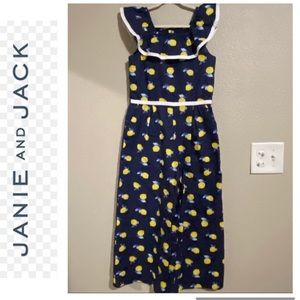 Janie and Jack lemon romper size 8 (NWOT)